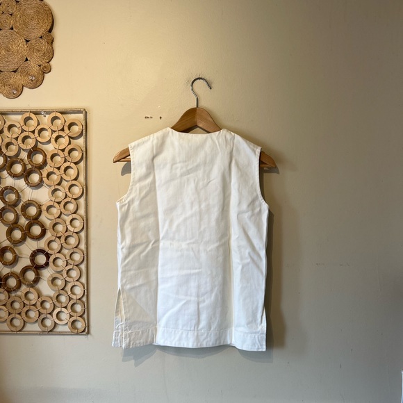 Vintage off white/ gold button cotton feel size small waist cost..… - Picture 5 of 6